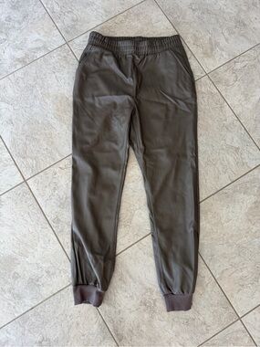 RD Style Brown Faux Leather Joggers Size M